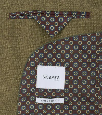 Fox Tailored Fit Textured Suit Jacket Sage Green