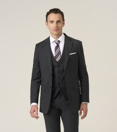 Bradshaw Tailored Fit Wool Blend Suit Charcoal Grey