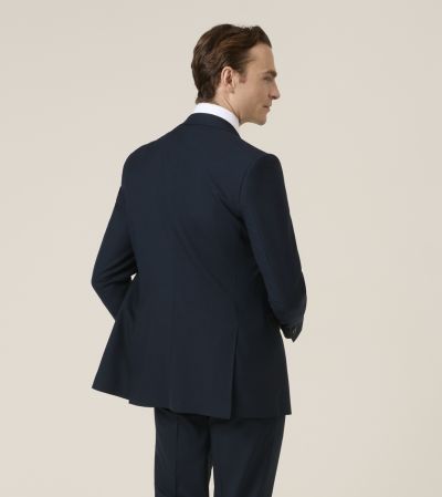 Yorke Tailored Fit Wool Suit Jacket Navy Blue