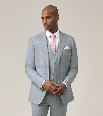 Arlen Suit Tailored Light Blue Check