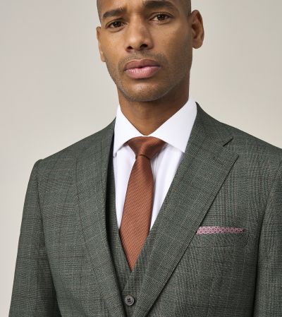 Wesley Tailored Suit Green Check