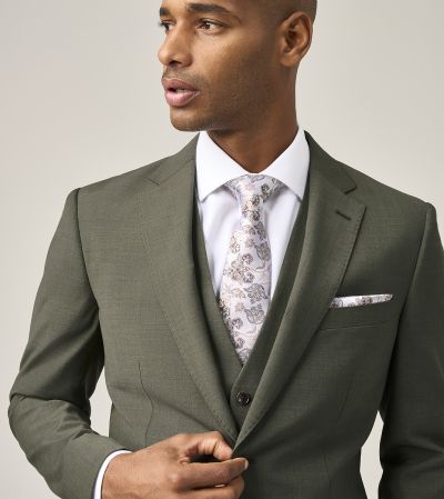 Rozario Wool Blend Suit Tailored Sage Green