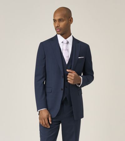 Rozario Tailored Wool Blend Blue Suit 