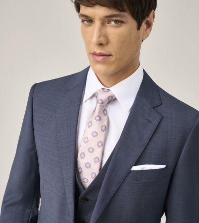 Mazene Wool Suit Tailored Blue