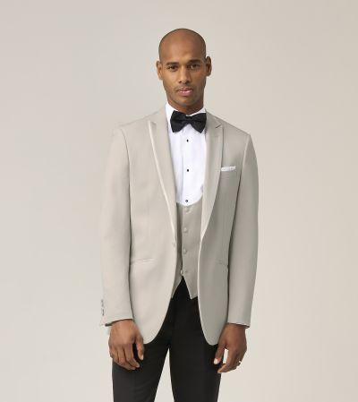 Duffy Tailored Fit Stone Beige Tuxedo Jacket / Waistcoat
