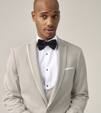 Duffy Tailored Fit Stone Beige Tuxedo Jacket / Waistcoat