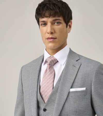 Chaplin Suit Tailored Blue / Ecru Micro Check