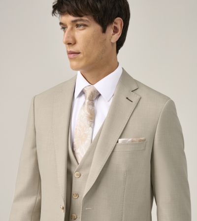 Jarrell Tailored Suit Jacket Stone