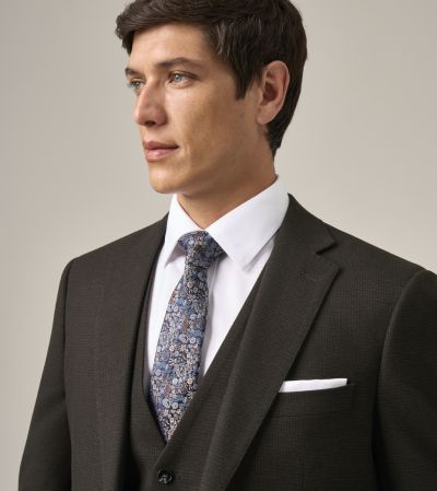 Boyd Tailored Suit Brown Puppytooth