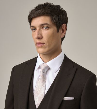 Welles Single Breasted Suit Chocolate