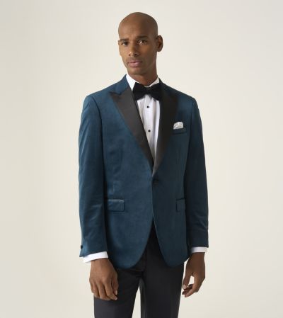 Jive Velvet Tailored Jacket Teal