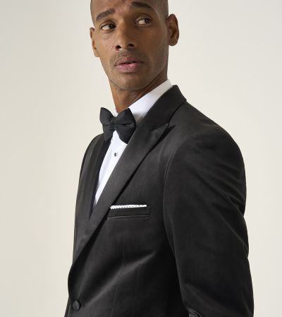 Jive Velvet Tailored Jacket Black