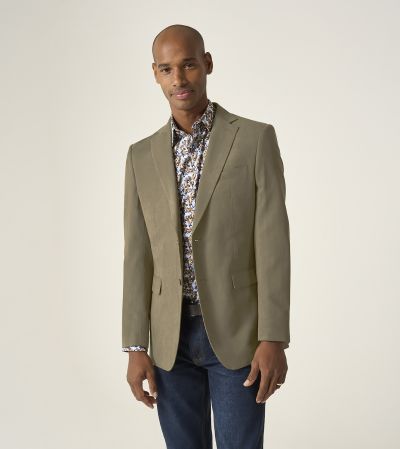 Padua Tailored Herringbone Jacket Sand Beige