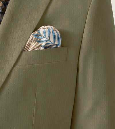 Padua Tailored Herringbone Jacket Sand Beige