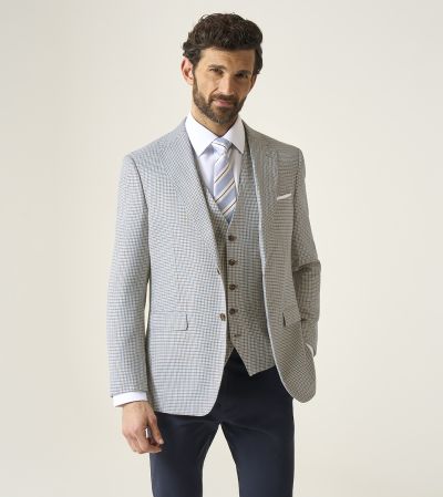 Carter Tailored / Waistcoat Outfit Brown Puppytooth