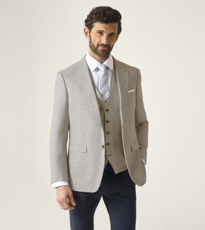 Carter Tailored / Waistcoat Outfit Brown Puppytooth