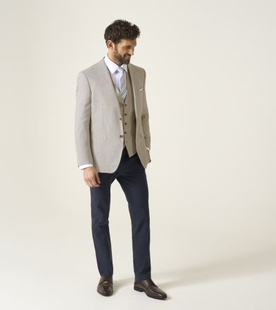 Carter Tailored / Waistcoat Outfit Brown Puppytooth
