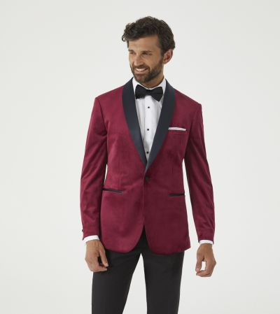Paso Velvet Tailored Jacket Red