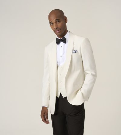 Bogart Tailored Fit Tuxedo Jacket White