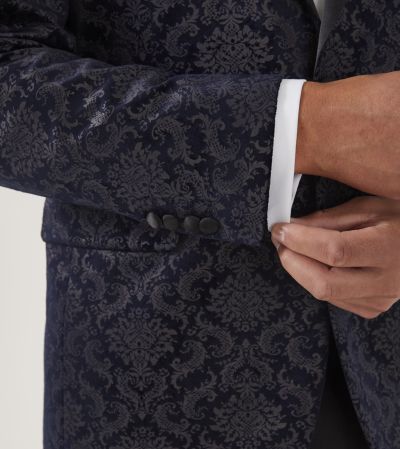 Tiesto Tailored Jacket Navy Blue Velvet