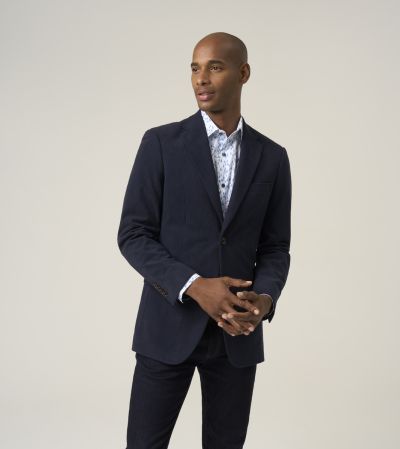Putnam Tailored Fit Soft Touch Jacket Navy Blue