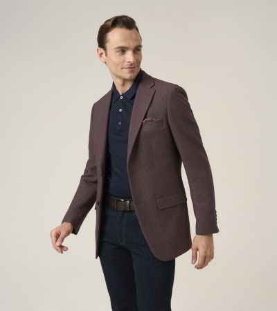 Beckwith Tailored Fit Jacket Berry