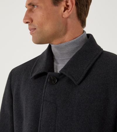 Aldgate Wool Blend Coat Charcoal Grey