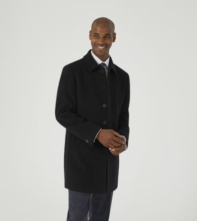 Aldgate Wool Blend Coat Black