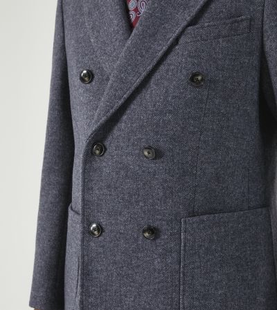 Edgley Coat Grey Herringbone