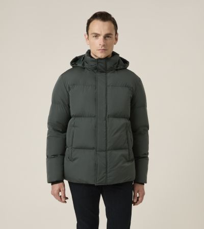 Amble Petrol Green Padded Puffer Jacket