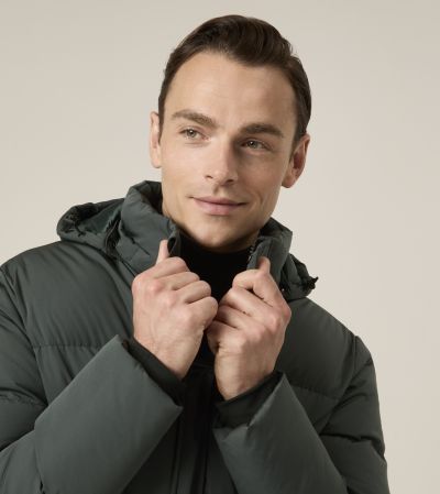 Amble Petrol Green Padded Puffer Jacket