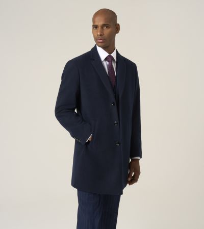 Crowe Overcoat Navy Blue