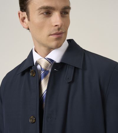Orton Navy Blue Waterproof Raincoat