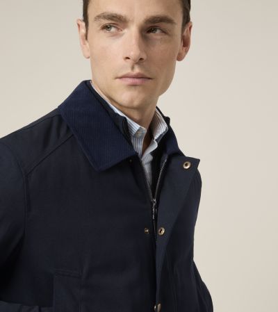 Ribble Showerproof Wax Jacket Navy Blue