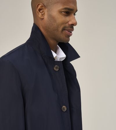 Megson Navy Blue Showerproof Raincoat