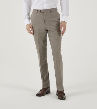 Jodrell Suit Tailored Trousers Stone Marl Tweed Effect