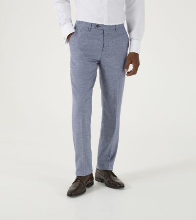 Jodrell Suit Tailored Trousers Blue Marl Tweed Effect