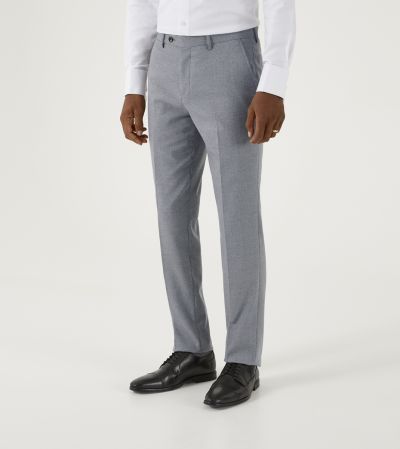 Jodrell Suit Tailored Trousers Silver Marl Tweed Effect