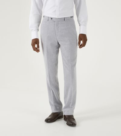 Jude Suit Tailored Trouser Silver Tweed Herringbone