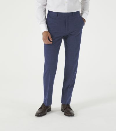 Guildford Suit Tailored Trousers Navy Blue Check