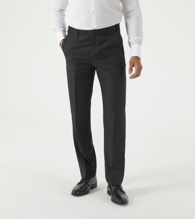 Farnham Wool Blend Suit Tailored Trousers Black