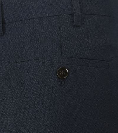 Harcourt Tailored Suit Trousers Navy Ink Tweed Effect