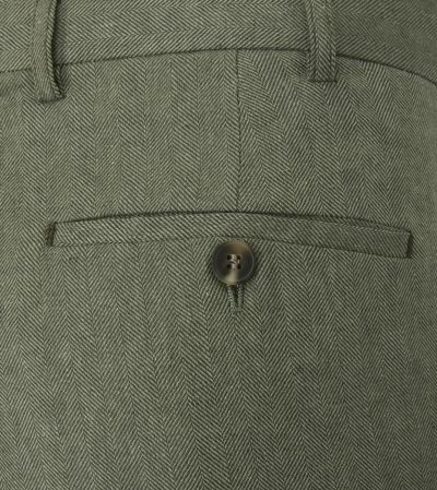 Calvados Linen Blend Suit Tailored Trouser Sage Green