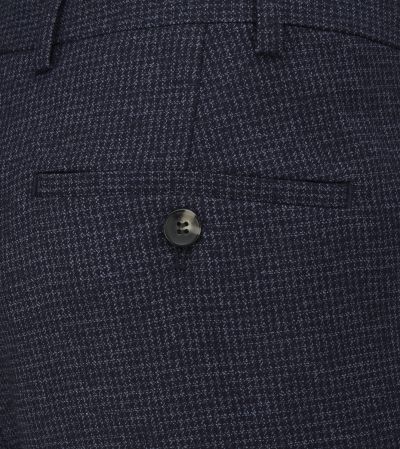 Boyd Suit Tailored Trousers Navy Blue Puppytooth