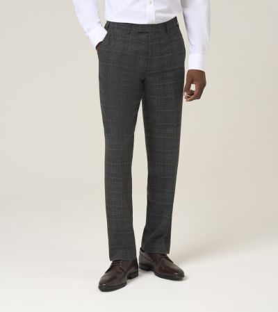 Margrave Suit Tailored Trousers Charcoal Grey Check