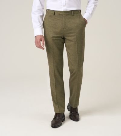 Fox Textured Suit Tailored Trouser Sage Green