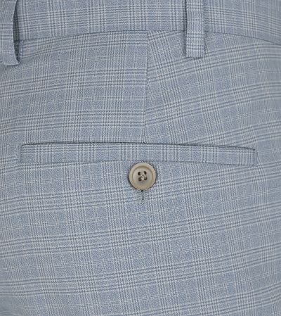 Arlen Suit Tailored Trousers Light Blue Check