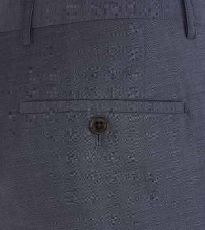 Mazene Wool Suit Slim Tapered Trousers Blue