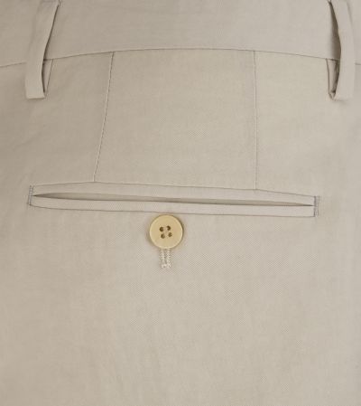 Hakim Lightweight Suit Tailored Trousers Stone Beige
