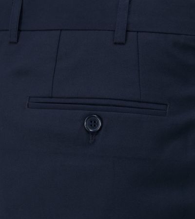 Milan Slim Tapered Suit Trousers Blue